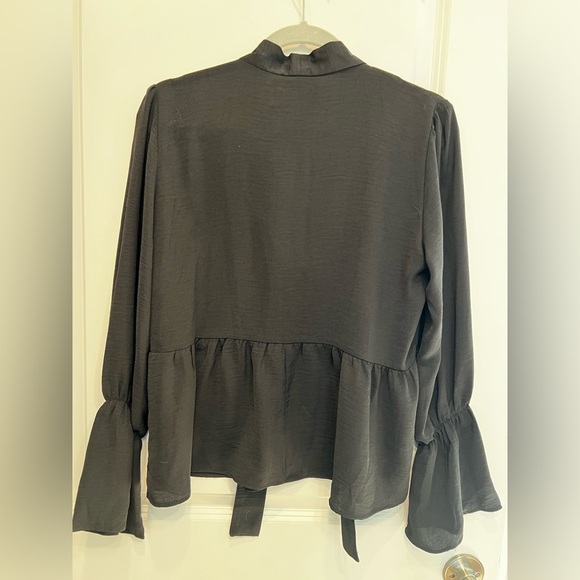 Reyon Women’s Black Long Sleeve Blouse Size Medium - Picture 5 of 9